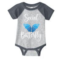 Social Butterfly Behavior Extroverted Extrovert Infant Baby Jersey Bodysuit