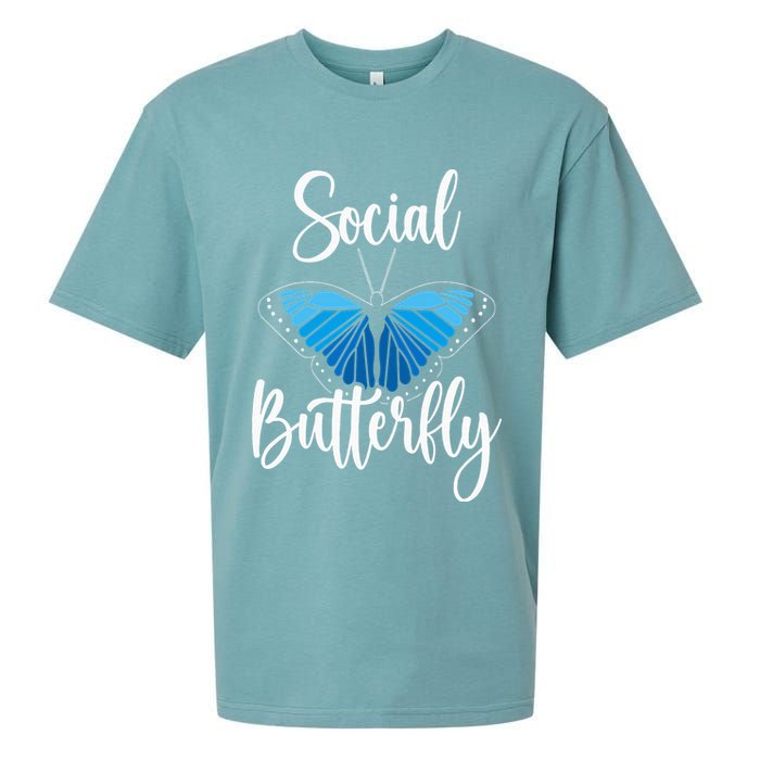 Social Butterfly Behavior Extroverted Extrovert Sueded Cloud Jersey T-Shirt