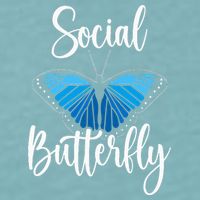 Social Butterfly Behavior Extroverted Extrovert Sueded Cloud Jersey T-Shirt