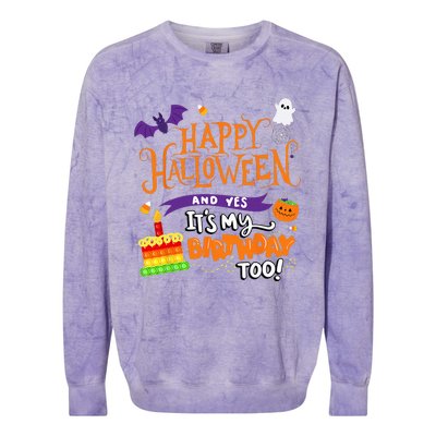 Spooky Birthday Bash Celebrating Halloween and My Special Day Colorblast Crewneck Sweatshirt