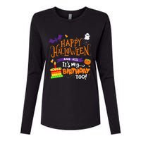 Spooky Birthday Bash Celebrating Halloween and My Special Day Womens Cotton Relaxed Long Sleeve T-Shirt