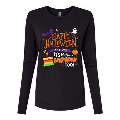 Spooky Birthday Bash Celebrating Halloween and My Special Day Womens Cotton Relaxed Long Sleeve T-Shirt