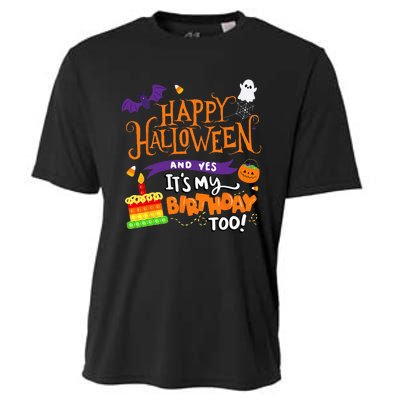 Spooky Birthday Bash Celebrating Halloween and My Special Day Cooling Performance Crew T-Shirt