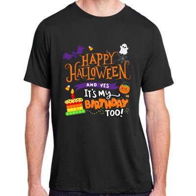 Spooky Birthday Bash Celebrating Halloween and My Special Day Adult ChromaSoft Performance T-Shirt