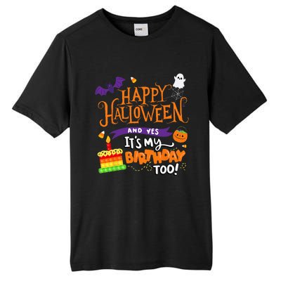 Spooky Birthday Bash Celebrating Halloween and My Special Day Tall Fusion ChromaSoft Performance T-Shirt