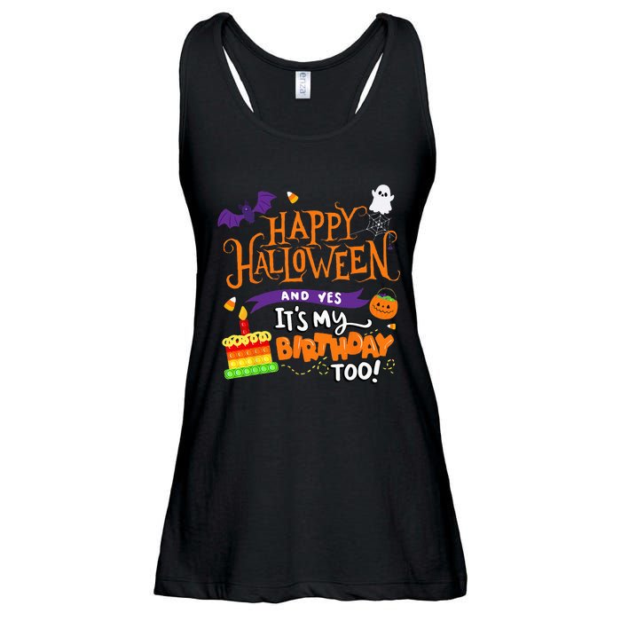 Spooky Birthday Bash Celebrating Halloween and My Special Day Ladies Essential Flowy Tank