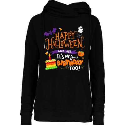 Spooky Birthday Bash Celebrating Halloween and My Special Day Womens Funnel Neck Pullover Hood