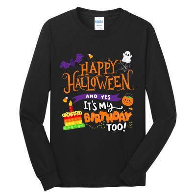 Spooky Birthday Bash Celebrating Halloween and My Special Day Tall Long Sleeve T-Shirt