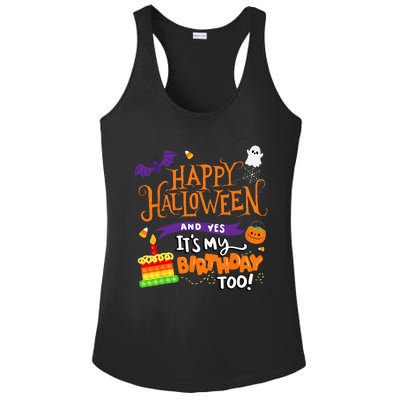 Spooky Birthday Bash Celebrating Halloween and My Special Day Ladies PosiCharge Competitor Racerback Tank