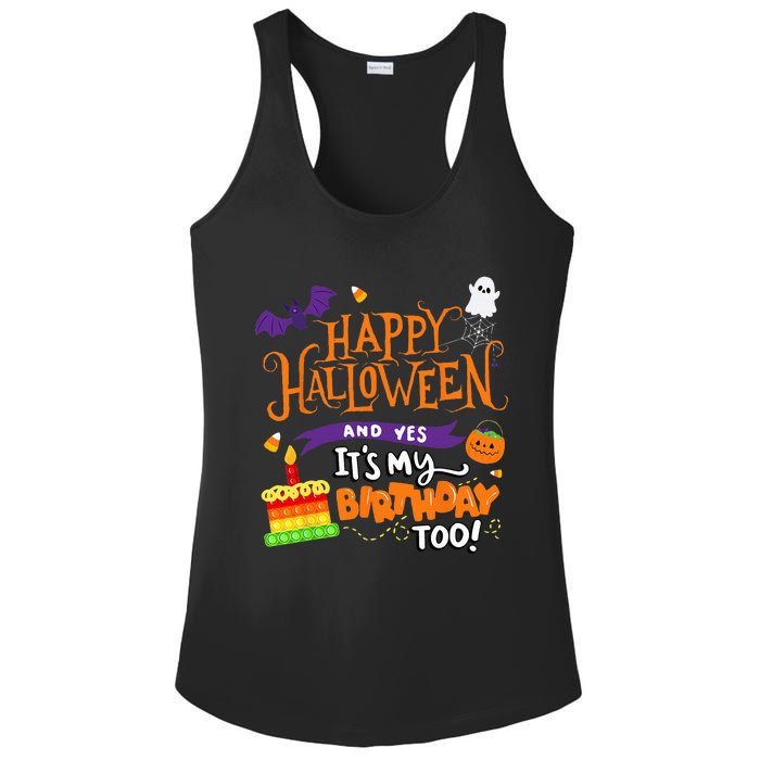 Spooky Birthday Bash Celebrating Halloween and My Special Day Ladies PosiCharge Competitor Racerback Tank