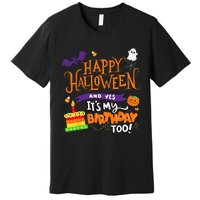 Spooky Birthday Bash Celebrating Halloween and My Special Day Premium T-Shirt