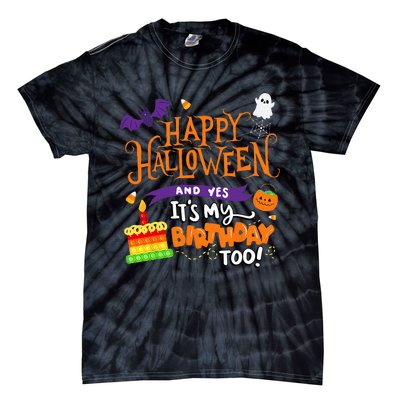 Spooky Birthday Bash Celebrating Halloween and My Special Day Tie-Dye T-Shirt