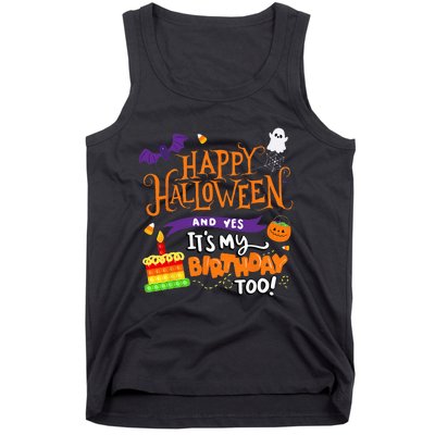 Spooky Birthday Bash Celebrating Halloween and My Special Day Tank Top