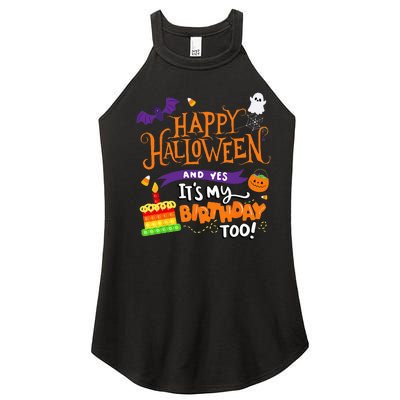 Spooky Birthday Bash Celebrating Halloween and My Special Day Women’s Perfect Tri Rocker Tank