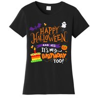 Spooky Birthday Bash Celebrating Halloween and My Special Day Women's T-Shirt