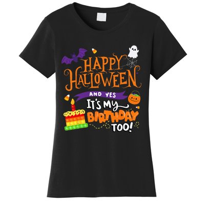 Spooky Birthday Bash Celebrating Halloween and My Special Day Women's T-Shirt