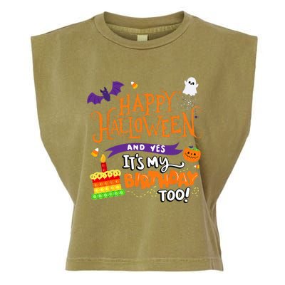 Spooky Birthday Bash Celebrating Halloween and My Special Day Garment-Dyed Women's Muscle Tee