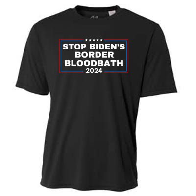 Stop BidenS Border Bloodbath Saying Trump Cooling Performance Crew T-Shirt