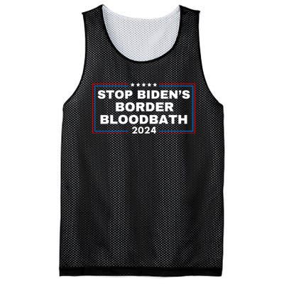 Stop BidenS Border Bloodbath Saying Trump Mesh Reversible Basketball Jersey Tank