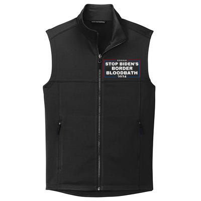 Stop BidenS Border Bloodbath Saying Trump Collective Smooth Fleece Vest