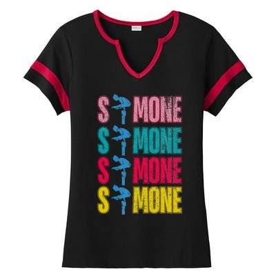 Simone Balance Beam Ladies Halftime Notch Neck Tee