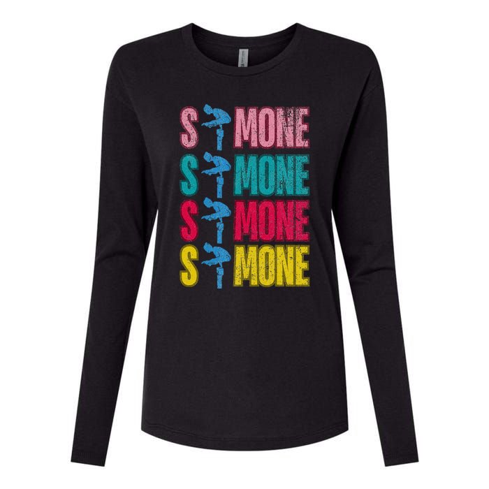 Simone Balance Beam Womens Cotton Relaxed Long Sleeve T-Shirt