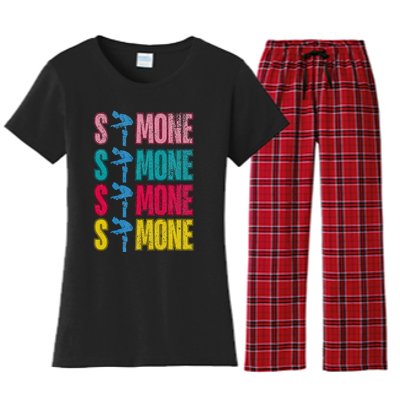 Simone Balance Beam Women's Flannel Pajama Set