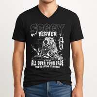 Soggy Beaver Bbq If ItS Not All Over Your Face V-Neck T-Shirt