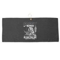 Soggy Beaver Bbq If ItS Not All Over Your Face Large Microfiber Waffle Golf Towel