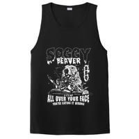 Soggy Beaver Bbq If ItS Not All Over Your Face PosiCharge Competitor Tank