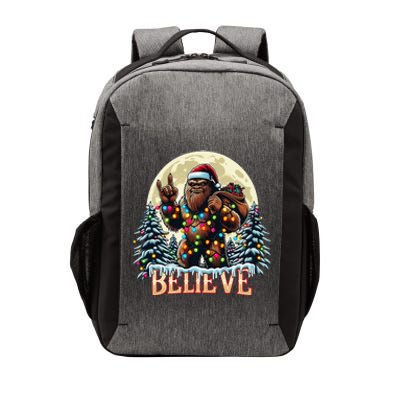 Santa Bigfoot Christmas Lights Funny Sasquatch Believe Xmas Vector Backpack