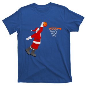 Santa Basketball Christmas Xmas Basketball Dunking Santa Cute Gift T-Shirt