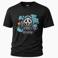 Skeleton Beer Cigar Funny Halloween Cooling Performance Crew T-Shirt