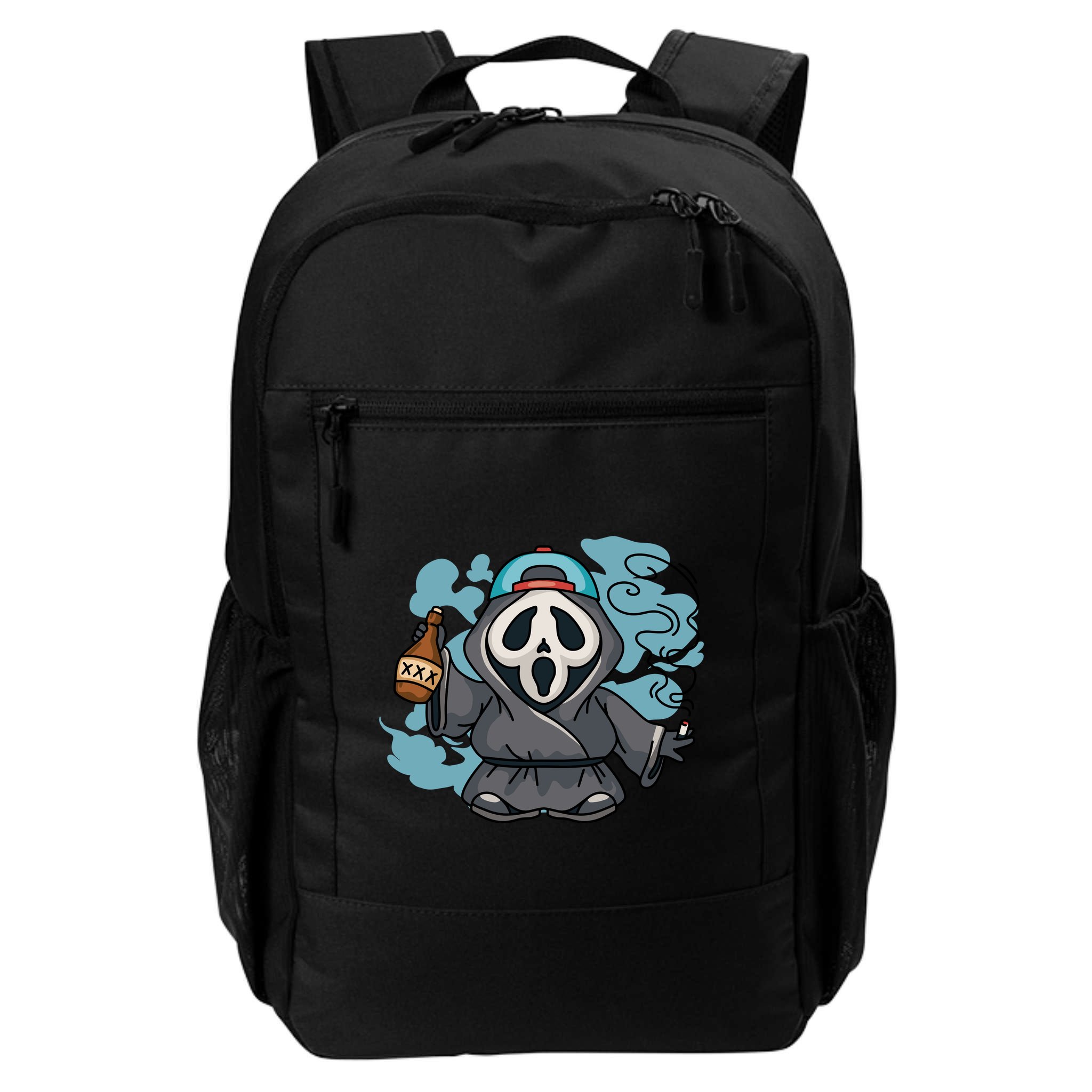 Skeleton Beer Cigar Funny Halloween Backpack