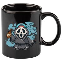 Skeleton Beer Cigar Funny Halloween 11oz C Handle Ceramic Mug