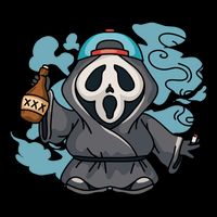 Skeleton Beer Cigar Funny Halloween Flatbill Hat