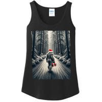 Santa Bigfoot Christmas Sasquatch Believe Ladies Essential Tank