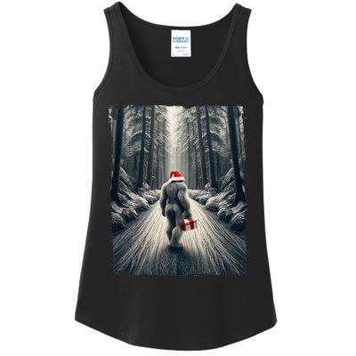 Santa Bigfoot Christmas Sasquatch Believe Ladies Essential Tank