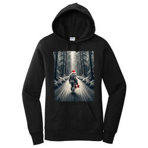 Santa Bigfoot Christmas Sasquatch Believe Women's Pullover Hoodie