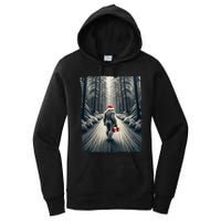 Santa Bigfoot Christmas Sasquatch Believe Women's Pullover Hoodie