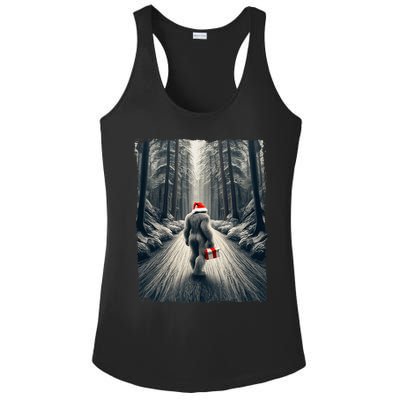 Santa Bigfoot Christmas Sasquatch Believe Ladies PosiCharge Competitor Racerback Tank