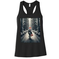 Santa Bigfoot Christmas Sasquatch Believe Women's Racerback Tank