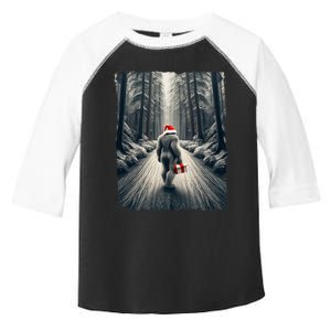 Santa Bigfoot Christmas Sasquatch Believe Toddler Fine Jersey T-Shirt