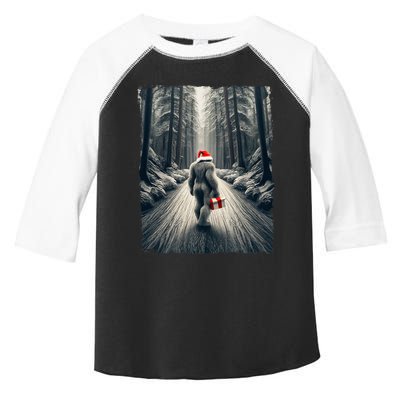 Santa Bigfoot Christmas Sasquatch Believe Toddler Fine Jersey T-Shirt