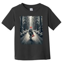 Santa Bigfoot Christmas Sasquatch Believe Toddler T-Shirt