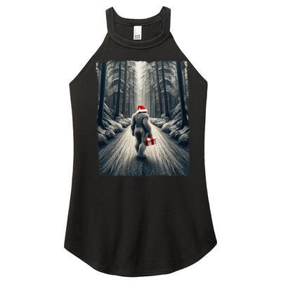 Santa Bigfoot Christmas Sasquatch Believe Women's Perfect Tri Rocker Tank