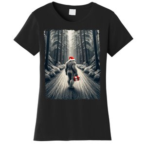 Santa Bigfoot Christmas Sasquatch Believe Women's T-Shirt