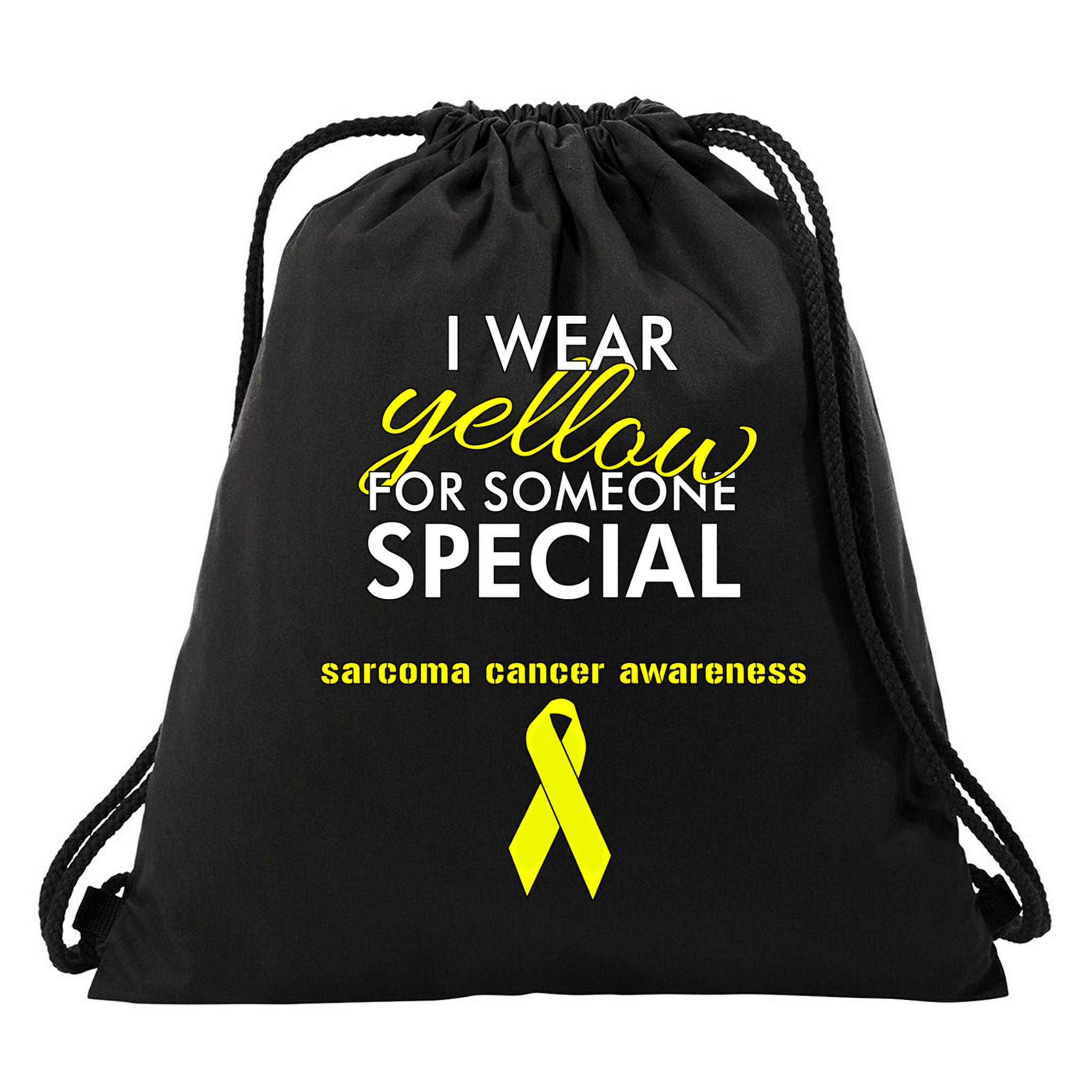 Survivor Bone Cancer Sarcoma Cancer Awareness Gift Drawstring Bag