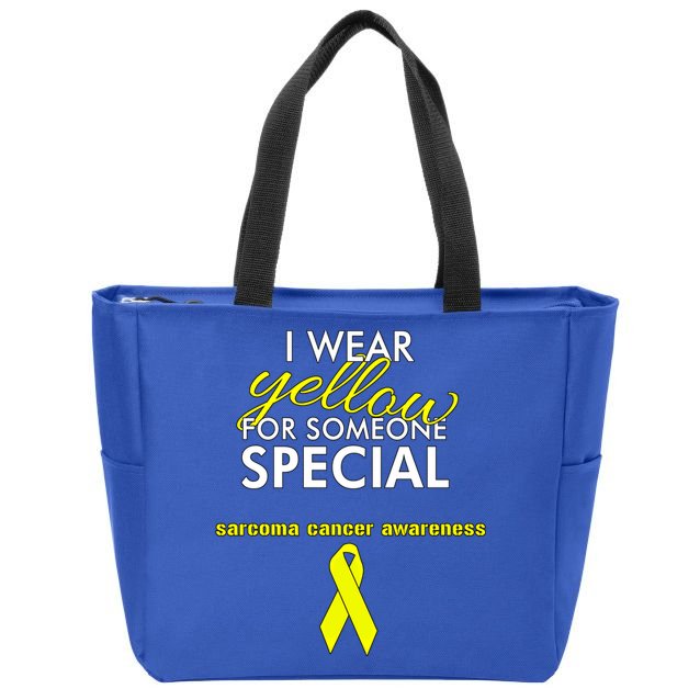 Survivor Bone Cancer Sarcoma Cancer Awareness Gift Zip Tote Bag