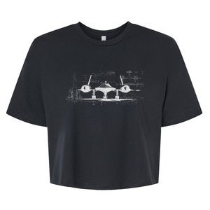 SR71 Blackbird Cold War Recon Plane Bella+Canvas Jersey Crop Tee